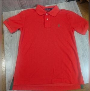 Boys Polo Ralph Lauren "The Earth Polo" Shirt Size 7 Coral Green Pony